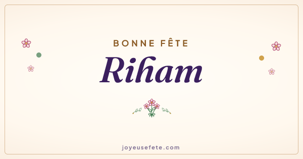 Image « Bonne fête Riham » au format large