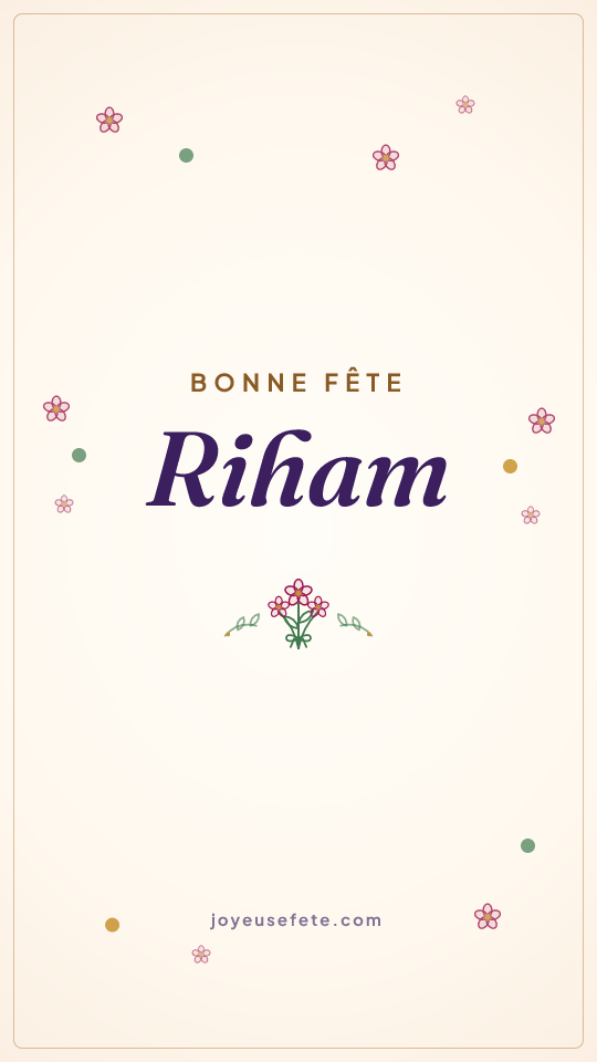 Image « Bonne fête Riham » au format story