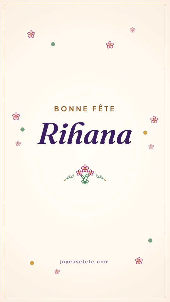 Image « Bonne fête Rihana » au format story