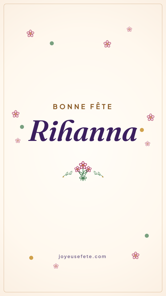 Image « Bonne fête Rihanna » au format story
