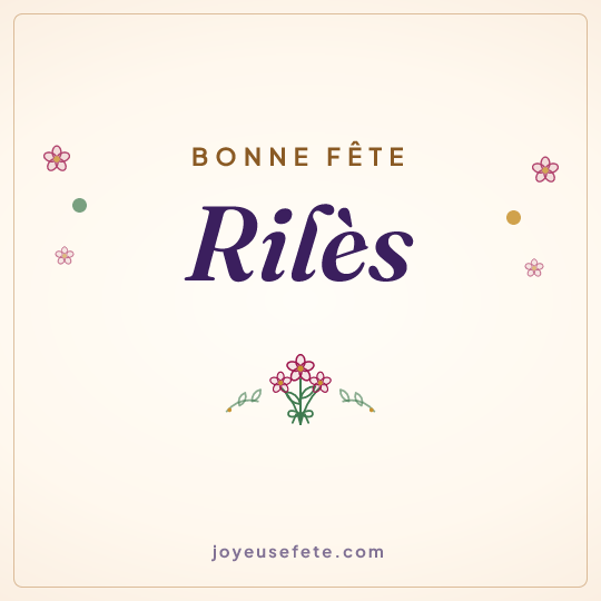 Image carrée « Bonne fête Rilès » pour WhatsApp