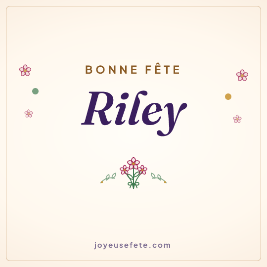 Image carrée « Bonne fête Riley » pour WhatsApp