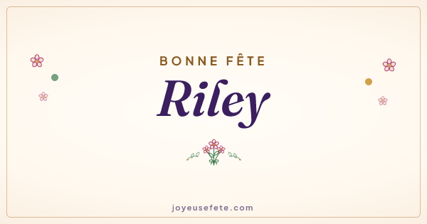 Image « Bonne fête Riley » au format large