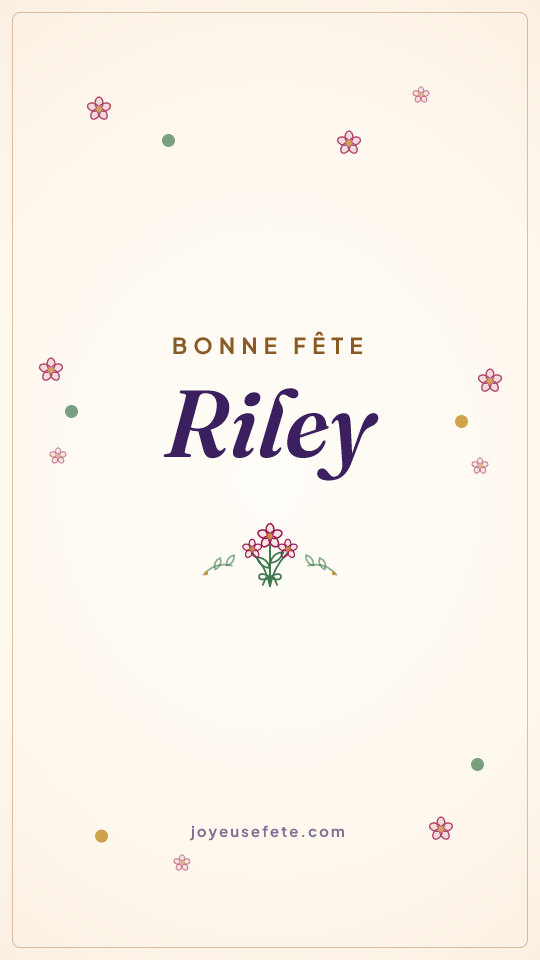 Image « Bonne fête Riley » au format story