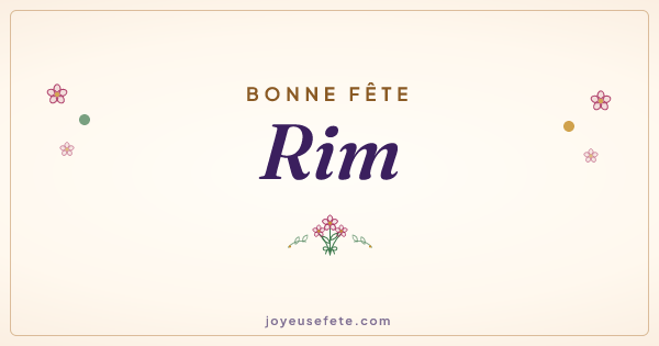 Image « Bonne fête Rim » au format large