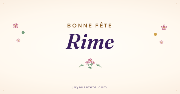 Image « Bonne fête Rime » au format large