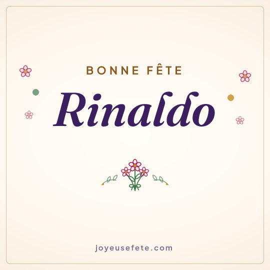 Image carrée « Bonne fête Rinaldo » pour WhatsApp