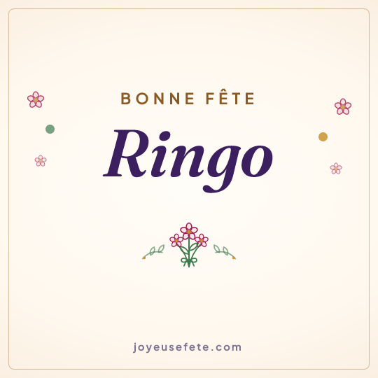Image carrée « Bonne fête Ringo » pour WhatsApp