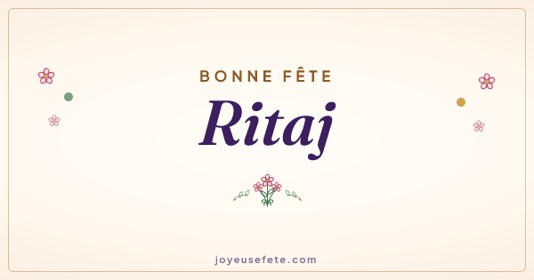 Image « Bonne fête Ritaj » au format large