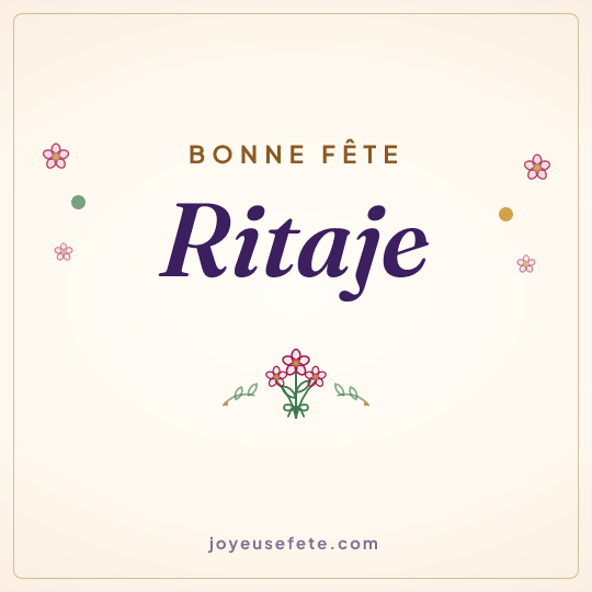 Image carrée « Bonne fête Ritaje » pour WhatsApp