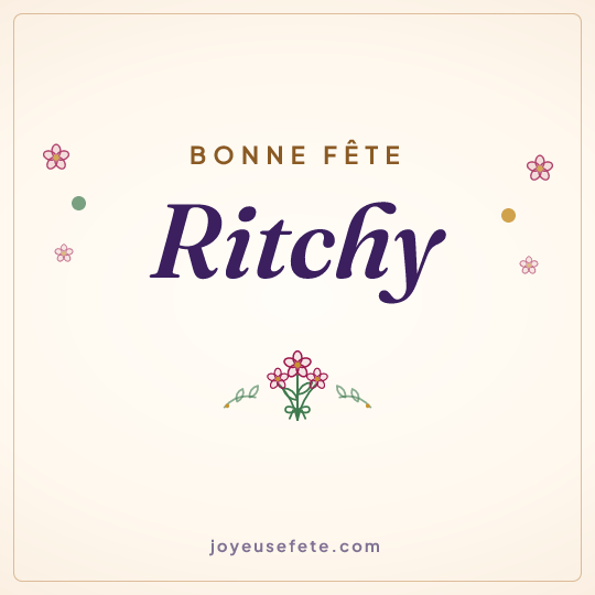 Image carrée « Bonne fête Ritchy » pour WhatsApp
