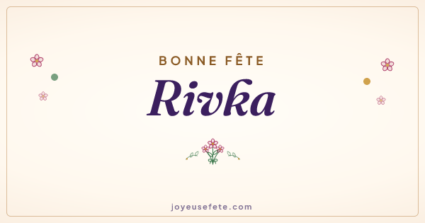 Image « Bonne fête Rivka » au format large