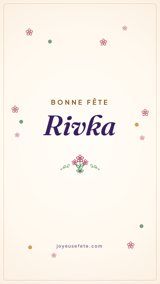 Image « Bonne fête Rivka » au format story