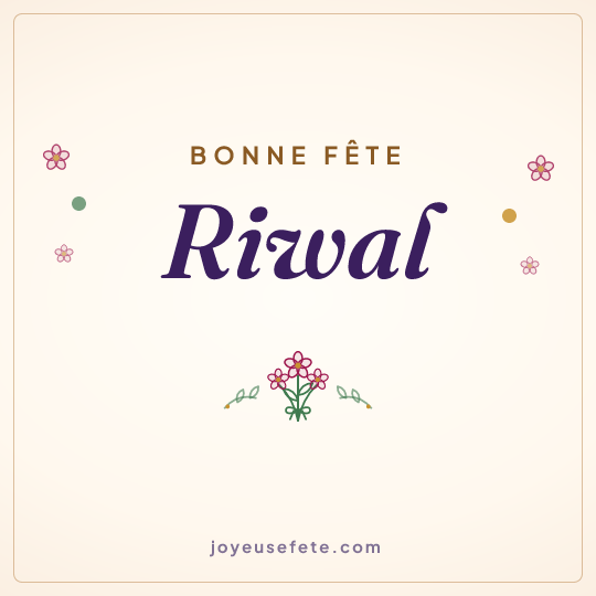Image carrée « Bonne fête Riwal » pour WhatsApp