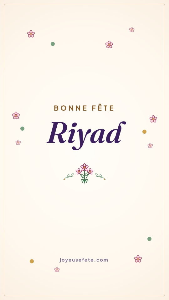 Image « Bonne fête Riyad » au format story