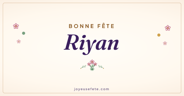 Image « Bonne fête Riyan » au format large