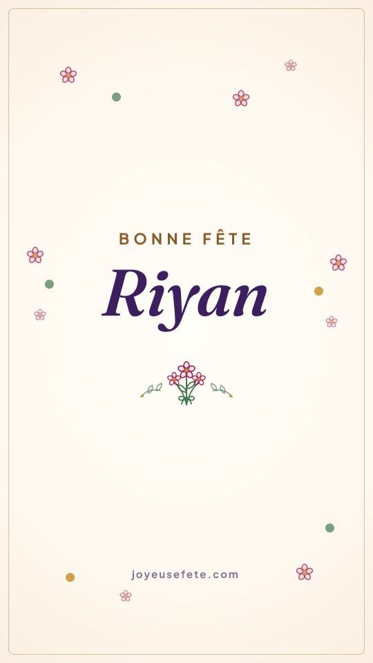 Image « Bonne fête Riyan » au format story