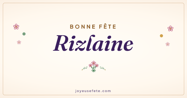 Image « Bonne fête Rizlaine » au format large
