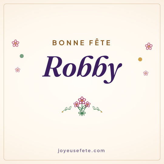 Image carrée « Bonne fête Robby » pour WhatsApp