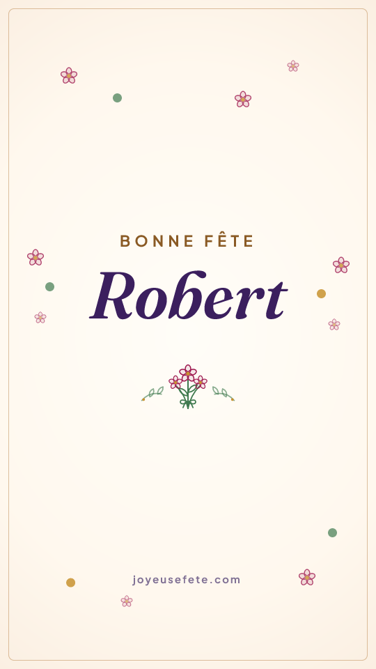 Image « Bonne fête Robert » au format story