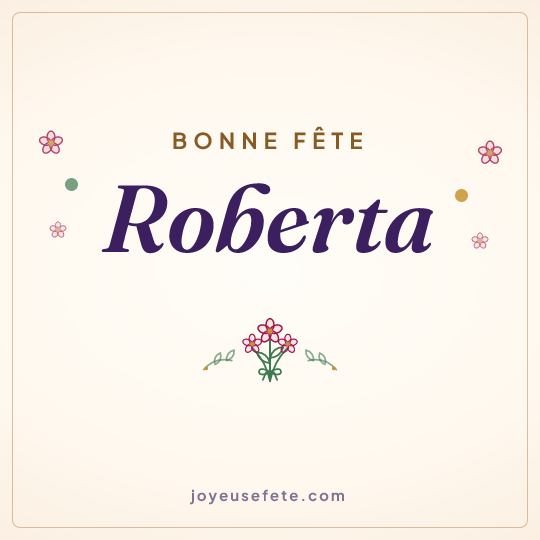 Image carrée « Bonne fête Roberta » pour WhatsApp