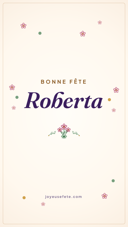 Image « Bonne fête Roberta » au format story