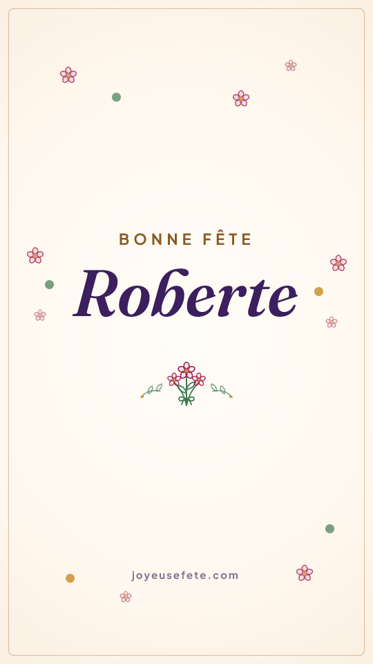 Image « Bonne fête Roberte » au format story