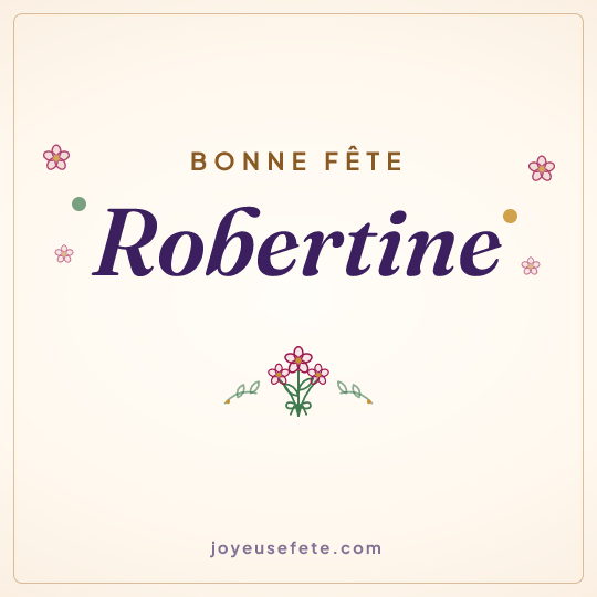 Image carrée « Bonne fête Robertine » pour WhatsApp