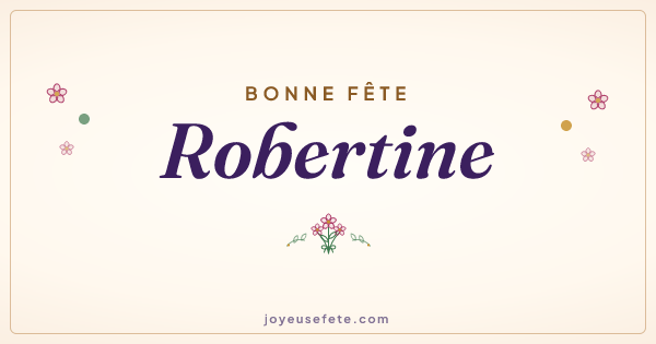 Image « Bonne fête Robertine » au format large