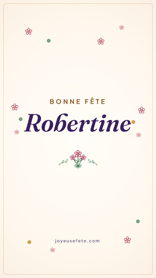 Image « Bonne fête Robertine » au format story
