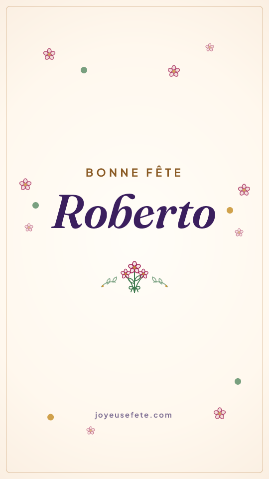 Image « Bonne fête Roberto » au format story