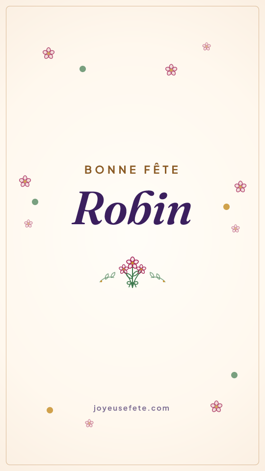 Image « Bonne fête Robin » au format story