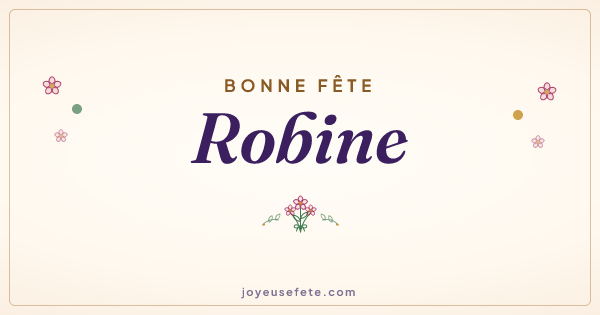 Image « Bonne fête Robine » au format large