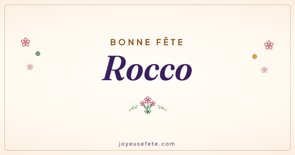 Image « Bonne fête Rocco » au format large