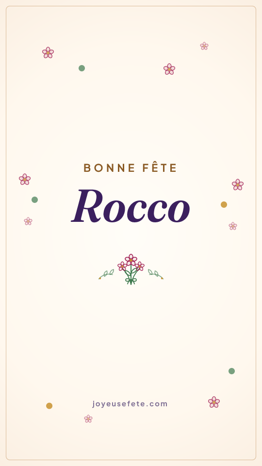 Image « Bonne fête Rocco » au format story