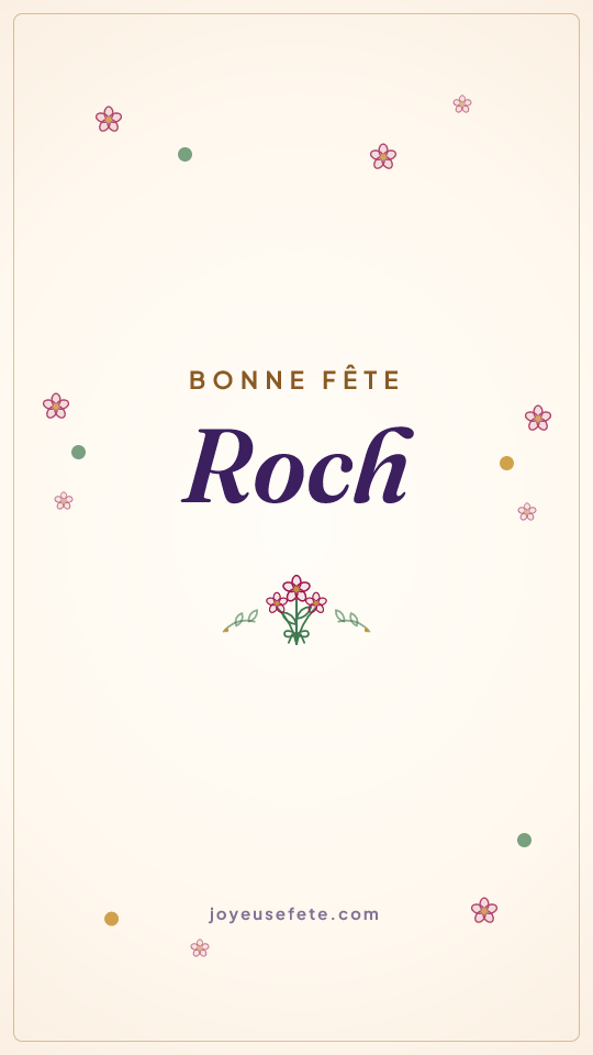 Image « Bonne fête Roch » au format story
