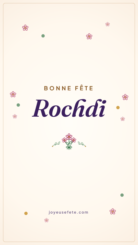 Image « Bonne fête Rochdi » au format story