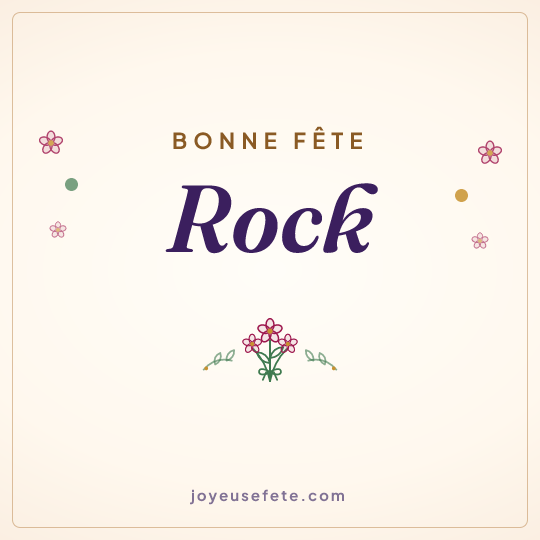 Image carrée « Bonne fête Rock » pour WhatsApp