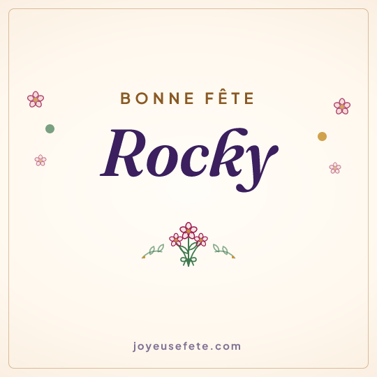 Image carrée « Bonne fête Rocky » pour WhatsApp