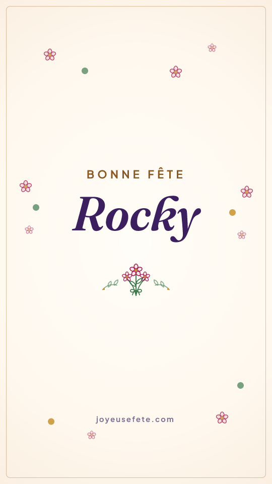 Image « Bonne fête Rocky » au format story
