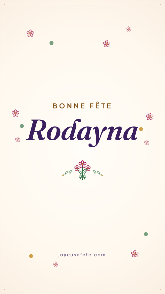 Image « Bonne fête Rodayna » au format story