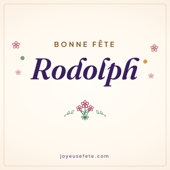 Image carrée « Bonne fête Rodolph » pour WhatsApp