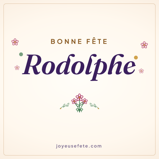Image carrée « Bonne fête Rodolphe » pour WhatsApp