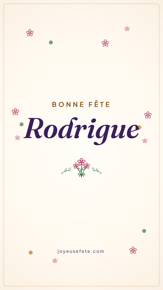 Image « Bonne fête Rodrigue » au format story