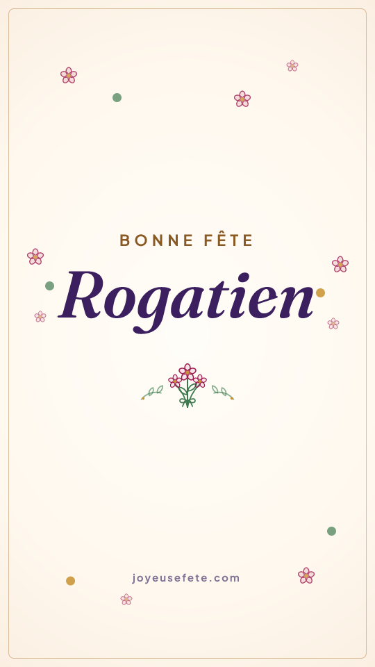 Image « Bonne fête Rogatien » au format story