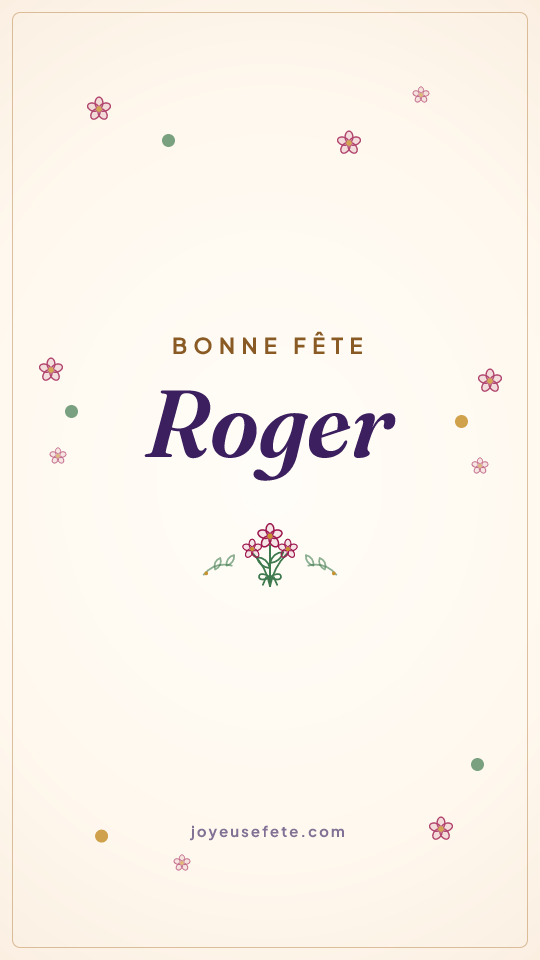 Image « Bonne fête Roger » au format story