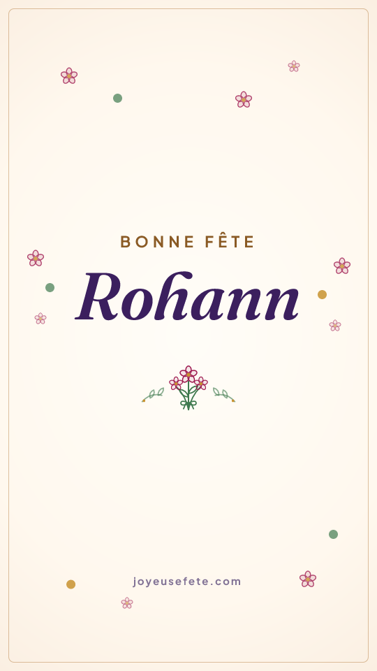 Image « Bonne fête Rohann » au format story