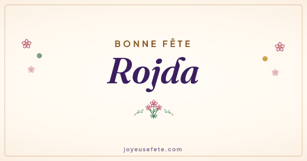 Image « Bonne fête Rojda » au format large