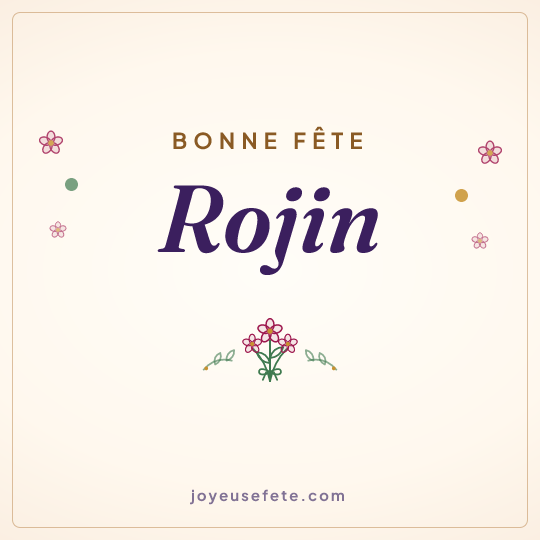 Image carrée « Bonne fête Rojin » pour WhatsApp