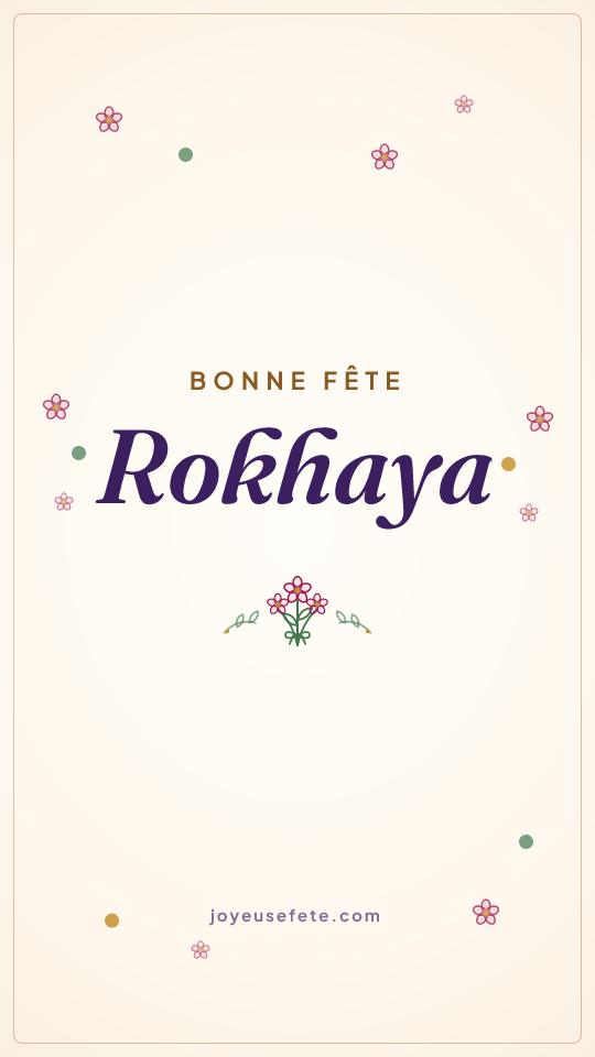 Image « Bonne fête Rokhaya » au format story